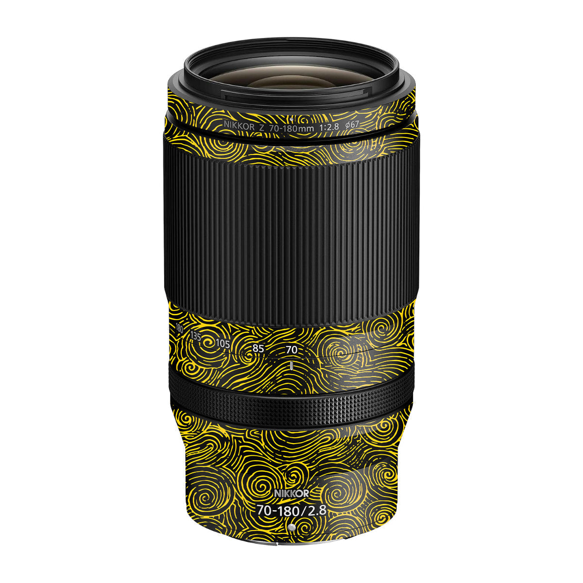 Yellow Spirals Nikon Nikkor Z 70-180mm F/2.8 Camera Lens Skin