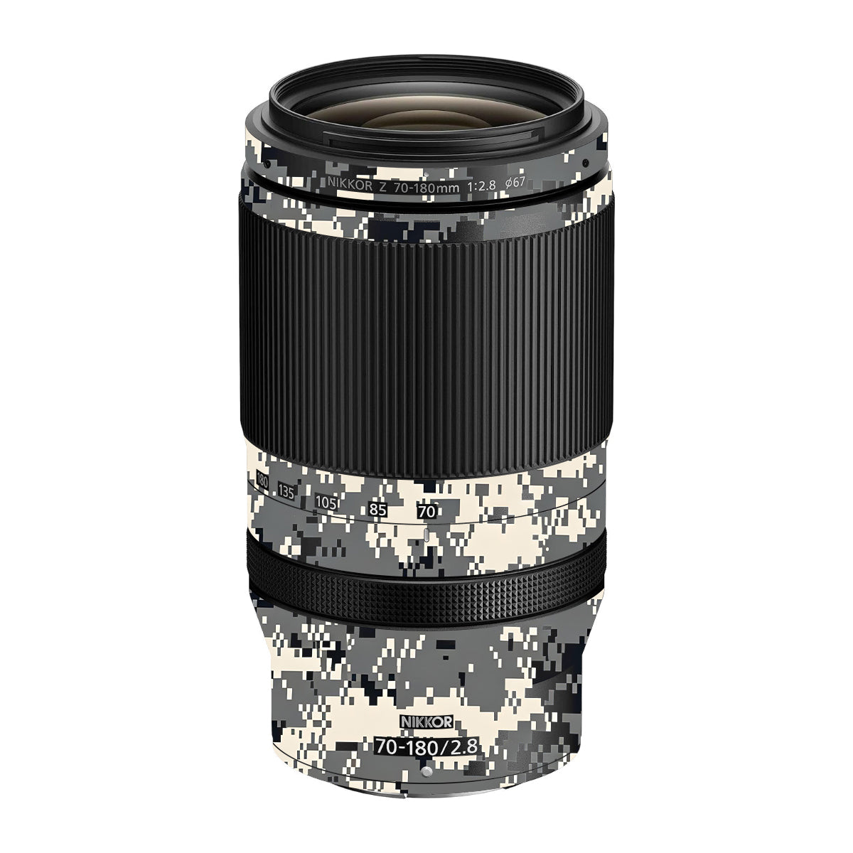 Grey Black Pixel Nikon Nikkor Z 70-180mm F/2.8 Camera Lens Skin