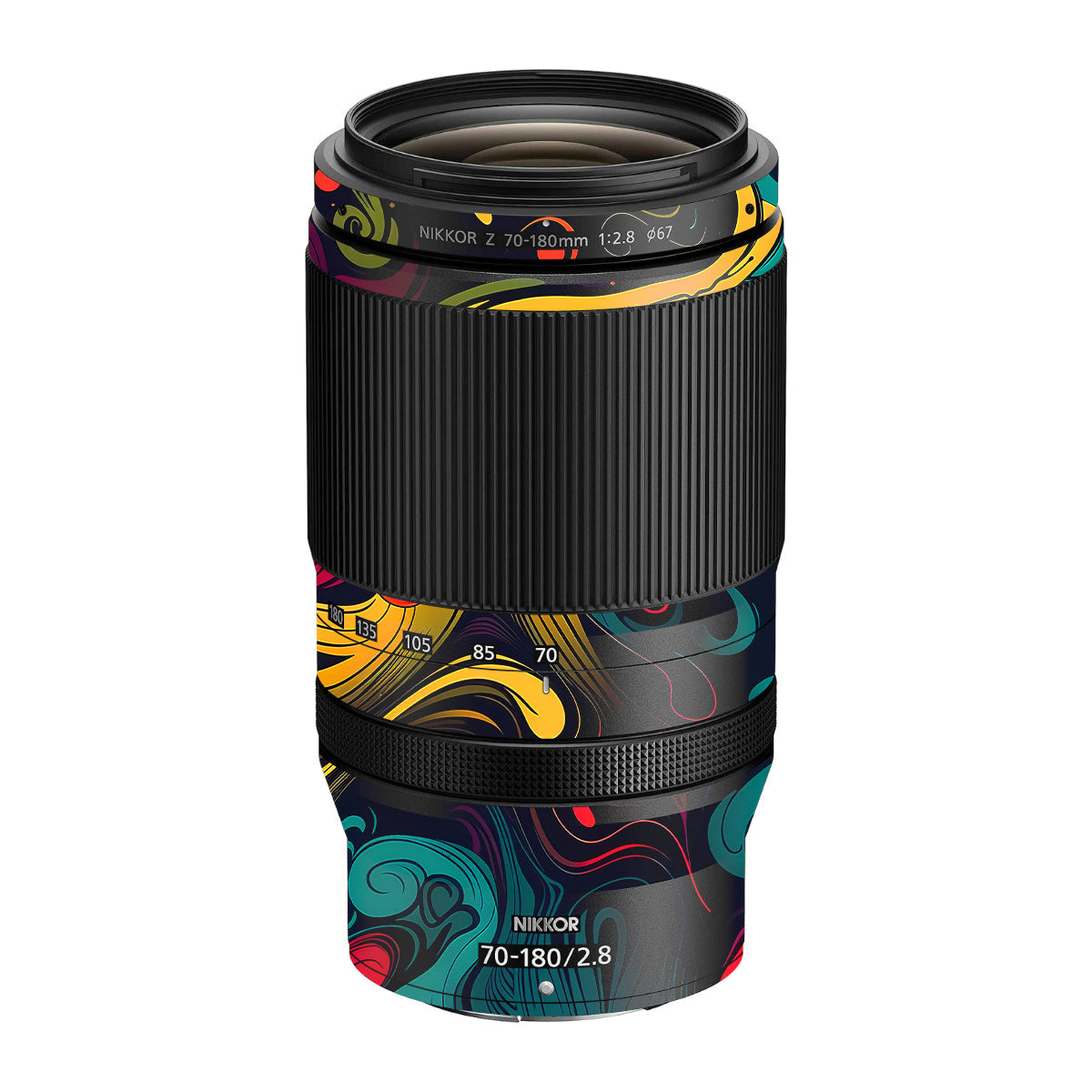 Psychedelic Color Swirl Nikon Nikkor Z 70-180mm F/2.8 Camera Lens Skin