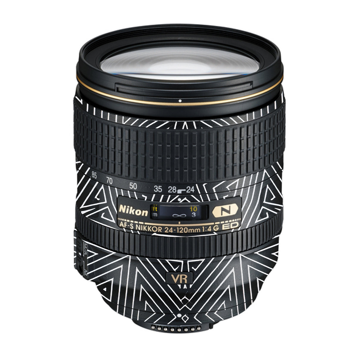 Geometric Pattern Nikon Nikkor AF-S 24-120mm F4 G ED VR Camera Lens Skin