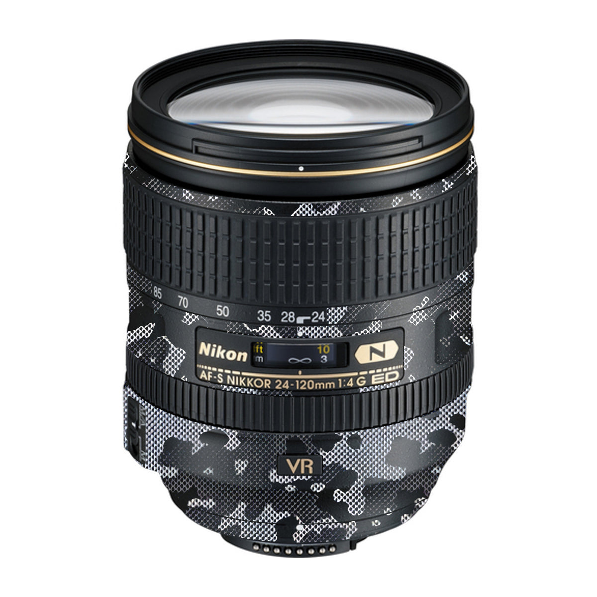 Stealth Grey Camo Nikon Nikkor AF-S 24-120mm F4 G ED VR Camera Lens Skin
