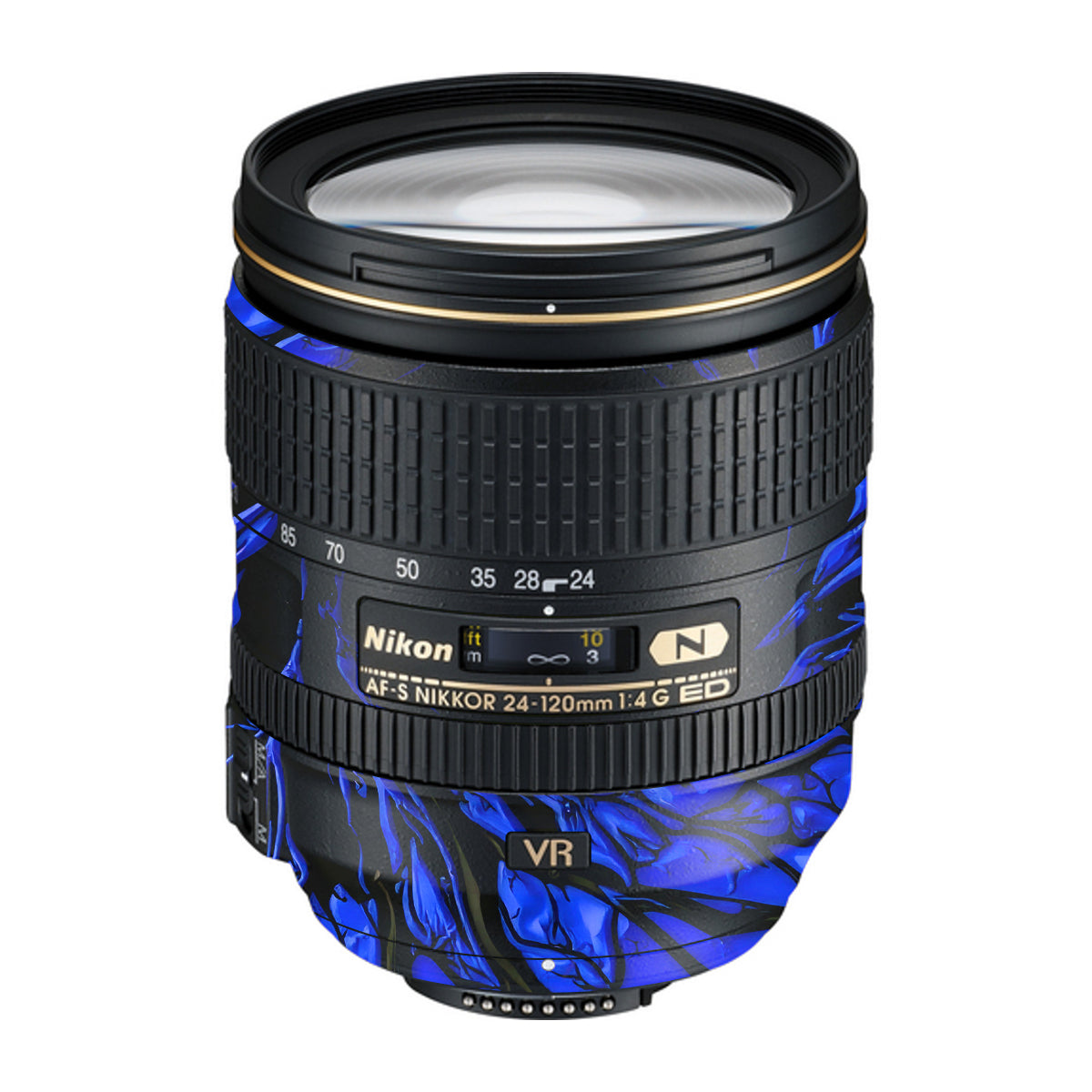 Venom Blue Nikon Nikkor AF-S 24-120mm F4 G ED VR Camera Lens Skin