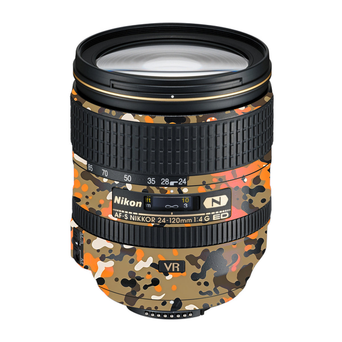 Orange Brown Spot  Nikon Nikkor AF-S 24-120mm F4 G ED VR Camera Lens Skin