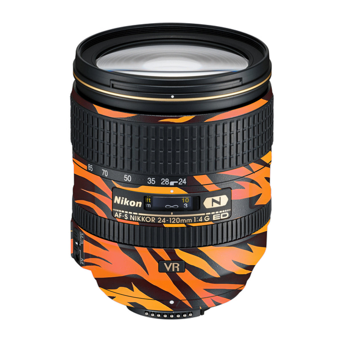 Wild Tiger Stripes Nikon Nikkor AF-S 24-120mm F4 G ED VR Camera Lens Skin