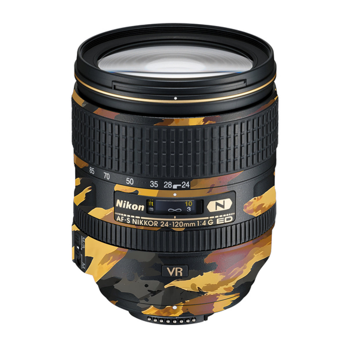 Camo Tiger Blend Nikon Nikkor AF-S 24-120mm F4 G ED VR Camera Lens Skin