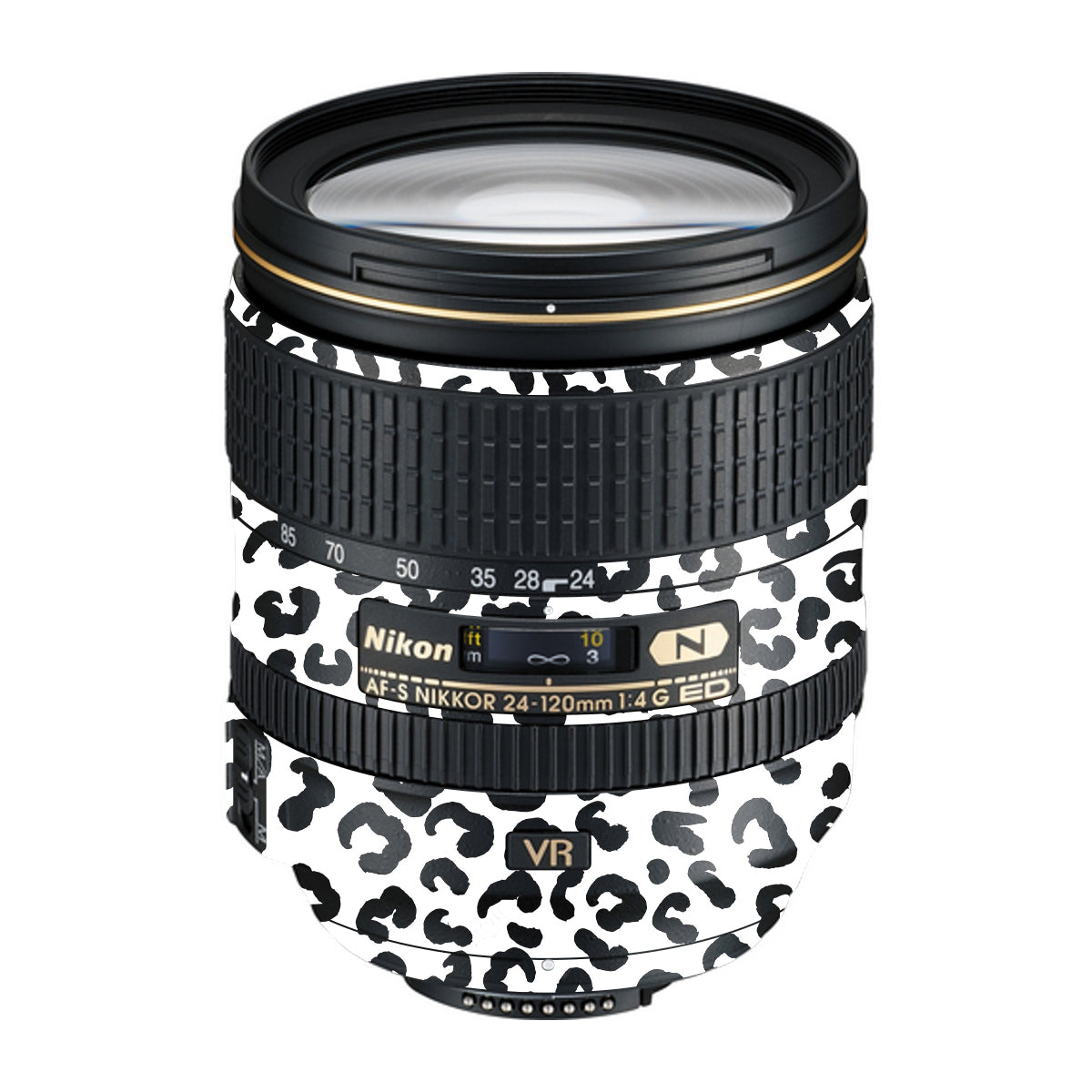 White Leopard Nikon Nikkor AF-S 24-120mm F4 G ED VR Camera Lens Skin