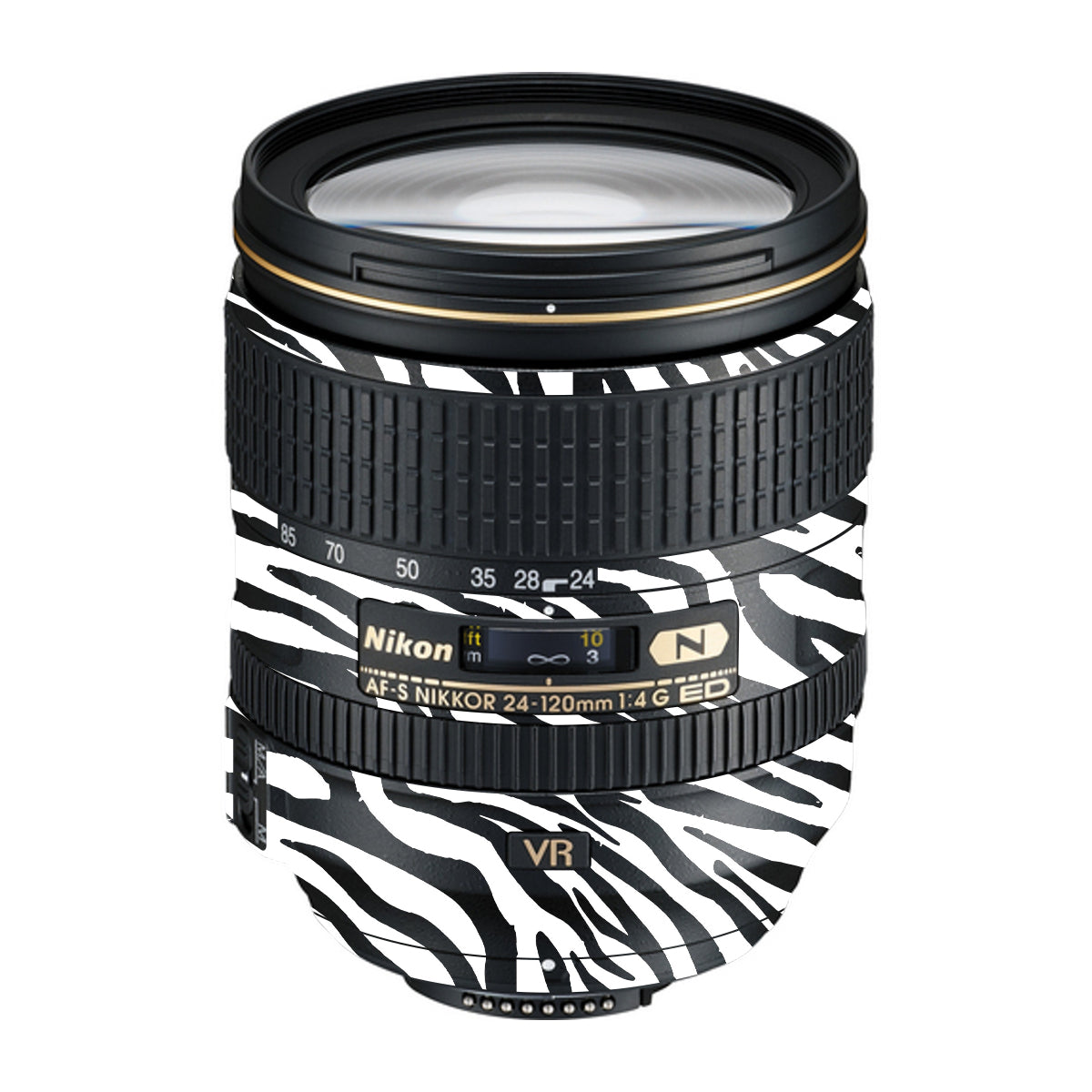 Classic Zebra Stripes Nikon Nikkor AF-S 24-120mm F4 G ED VR Camera Lens Skin