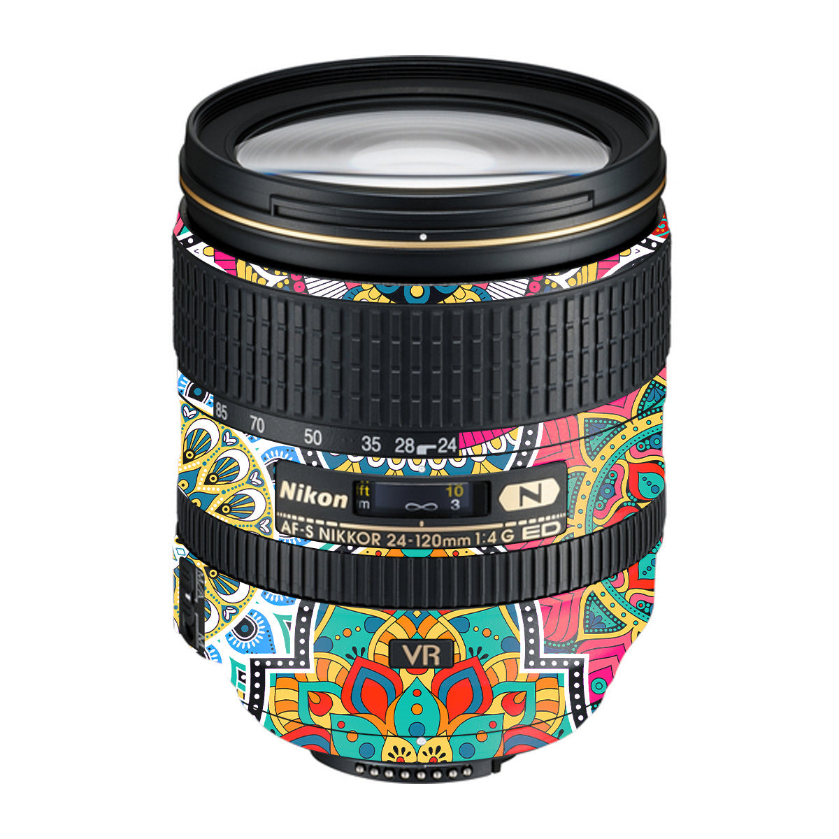 Boho Mandala Tile Pattern Nikon Nikkor AF-S 24-120mm F4 G ED VR Camera Lens Skin
