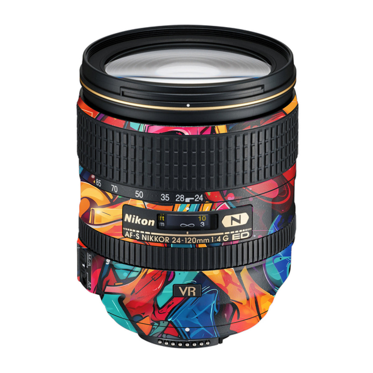 Urban Graffiti Explosion Nikon Nikkor AF-S 24-120mm F4 G ED VR Camera Lens Skin