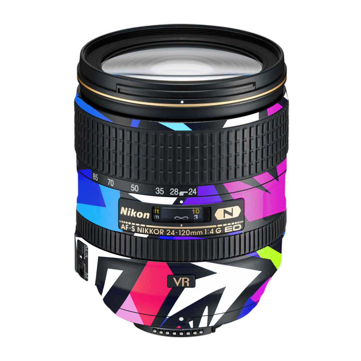 Bold Geometric Pop Nikon Nikkor AF-S 24-120mm F4 G ED VR Camera Lens Skin