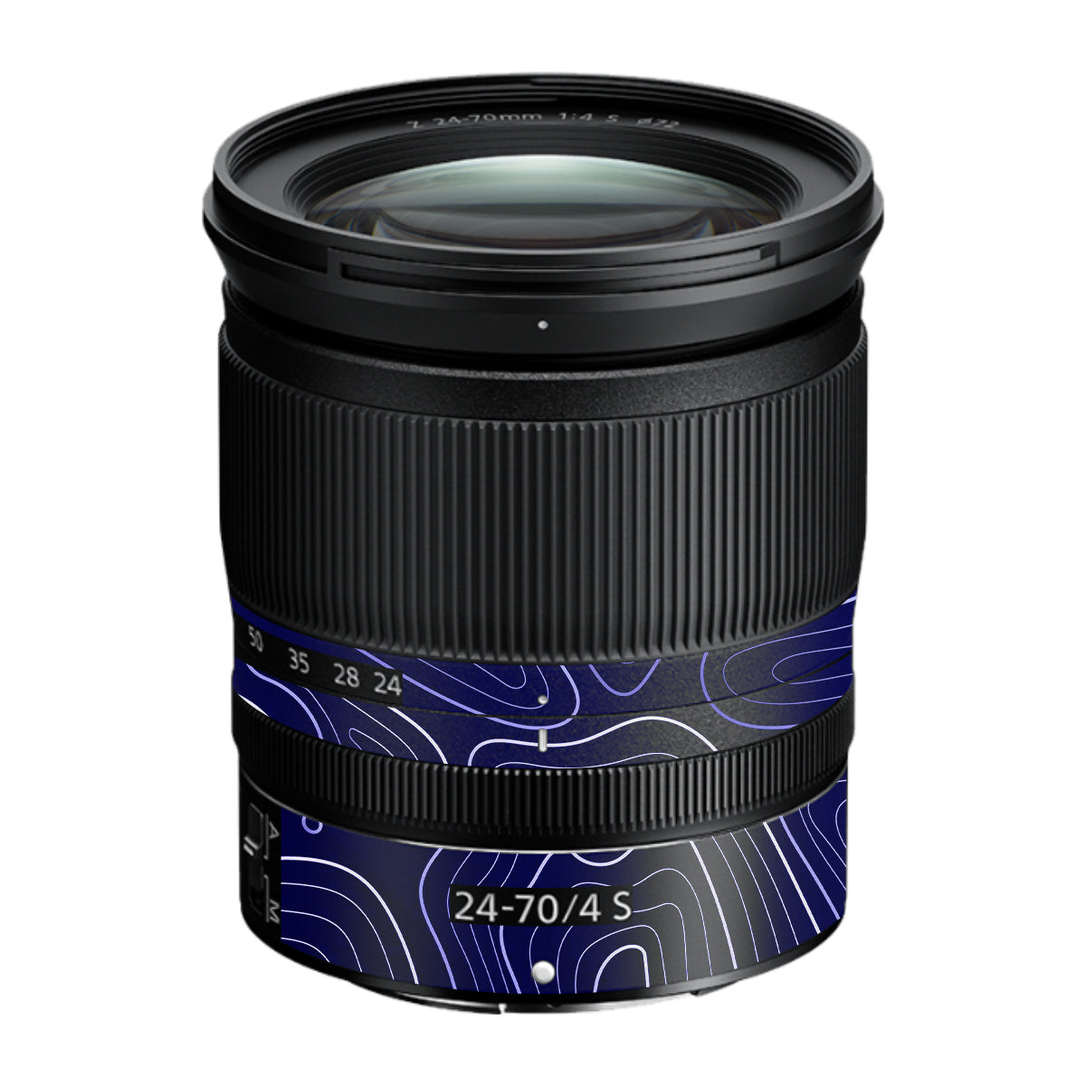 Deep Blue Contour Nikon Nikkor Z 24-70mm F/4 S Camera Lens Skin