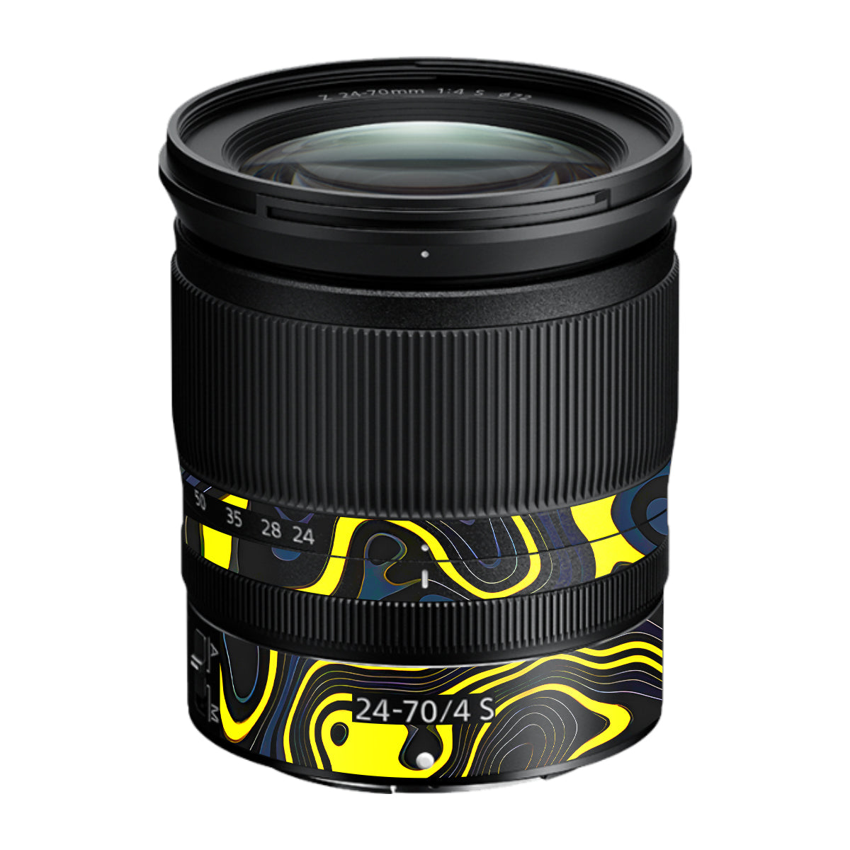 Neon Lava Contours Nikon Nikkor Z 24-70mm F/4 S Camera Lens Skin