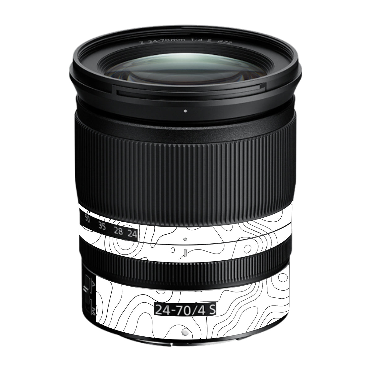White Contour Design Nikon Nikkor Z 24-70mm F/4 S Camera Lens Skin