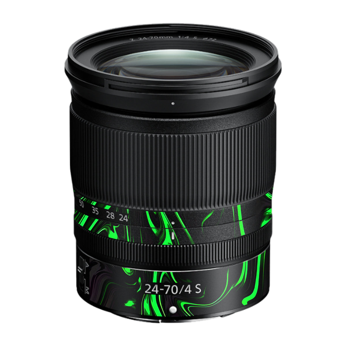 Green Liquid Pattern Nikon Nikkor Z 24-70mm F/4 S Camera Lens Skin