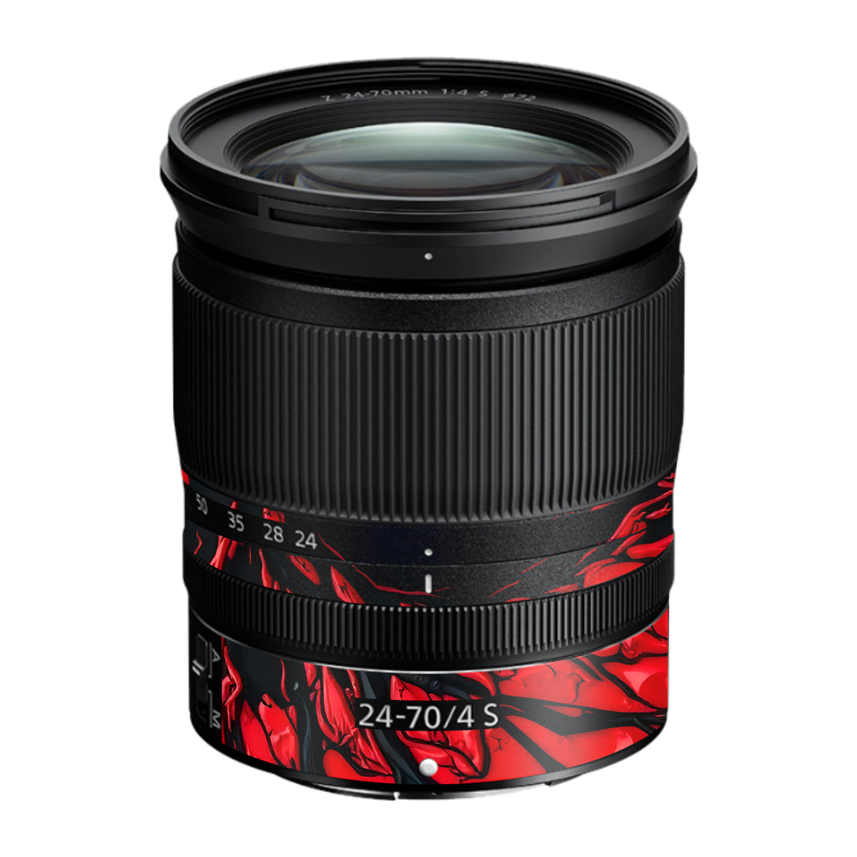 Venom Red Nikon Nikkor Z 24-70mm F/4 S Camera Lens Skin