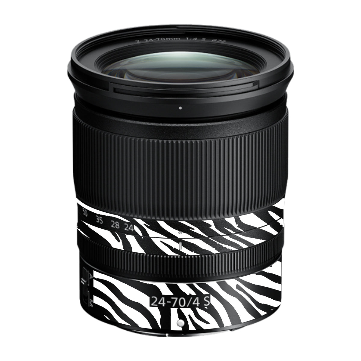Classic Zebra Stripes Nikon Nikkor Z 24-70mm F/4 S Camera Lens Skin