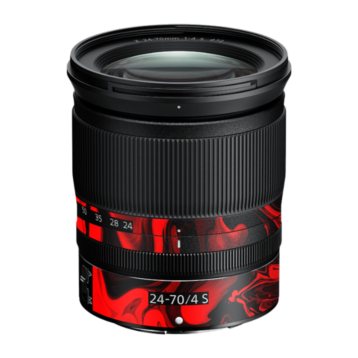 Red Lava Flow Nikon Nikkor Z 24-70mm F/4 S Camera Lens Skin