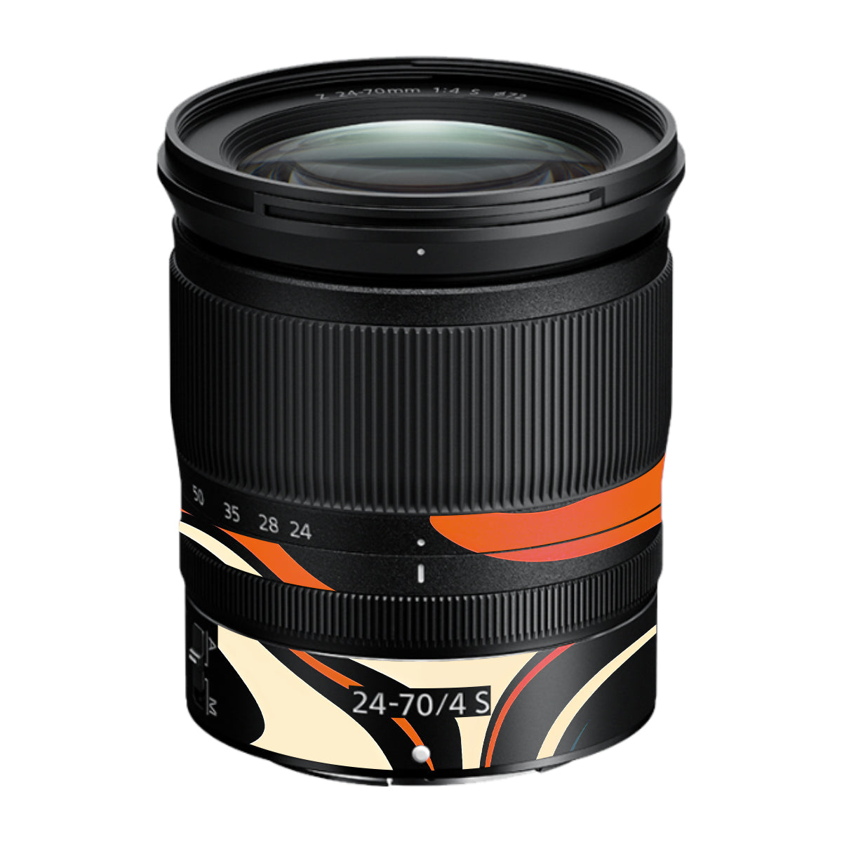 Mid-Century Abstract Swirl Nikon Nikkor Z 24-70mm F/4 S Camera Lens Skin