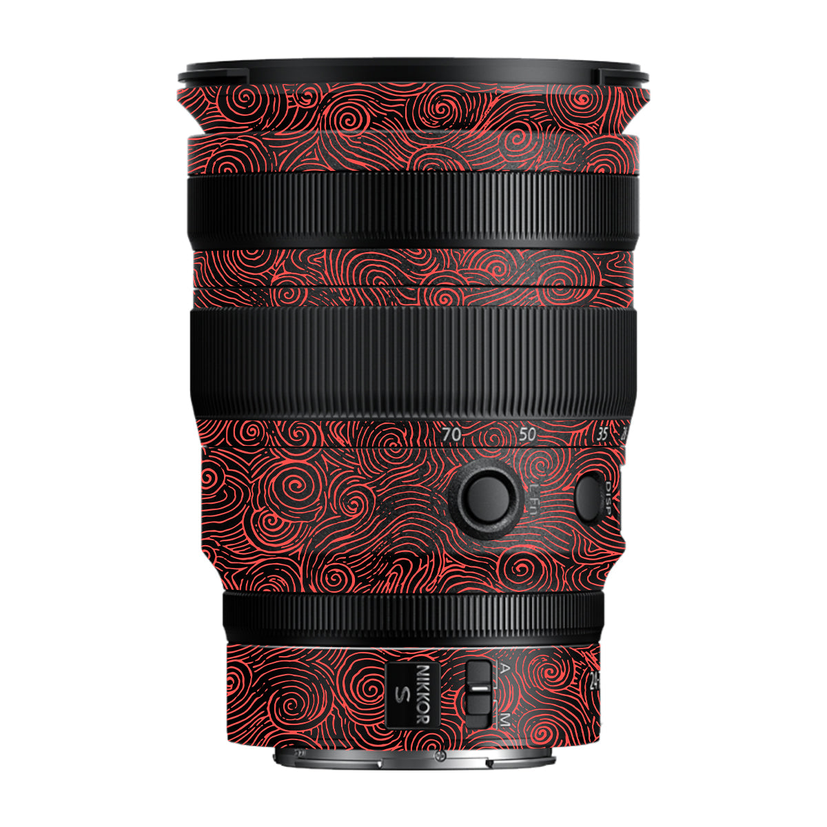Red Spirals Nikon Nikkor Z 24-70MM F/2.8 S Camera Lens Skin