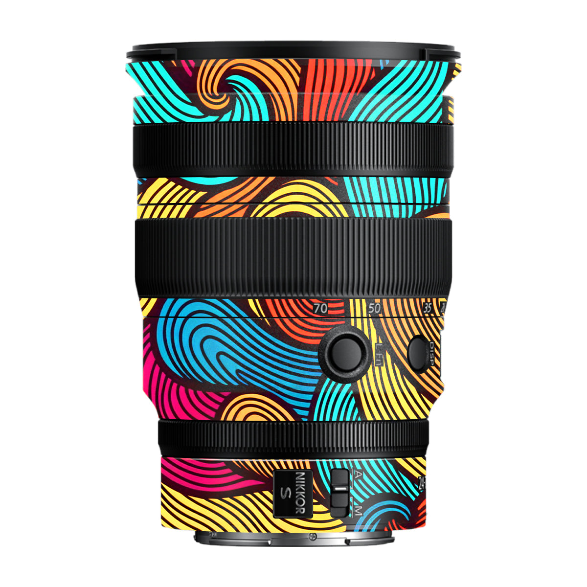 Retro Colorful Doodle Art Pattern Nikon Nikkor Z 24-70MM F/2.8 S Camera Lens Skin
