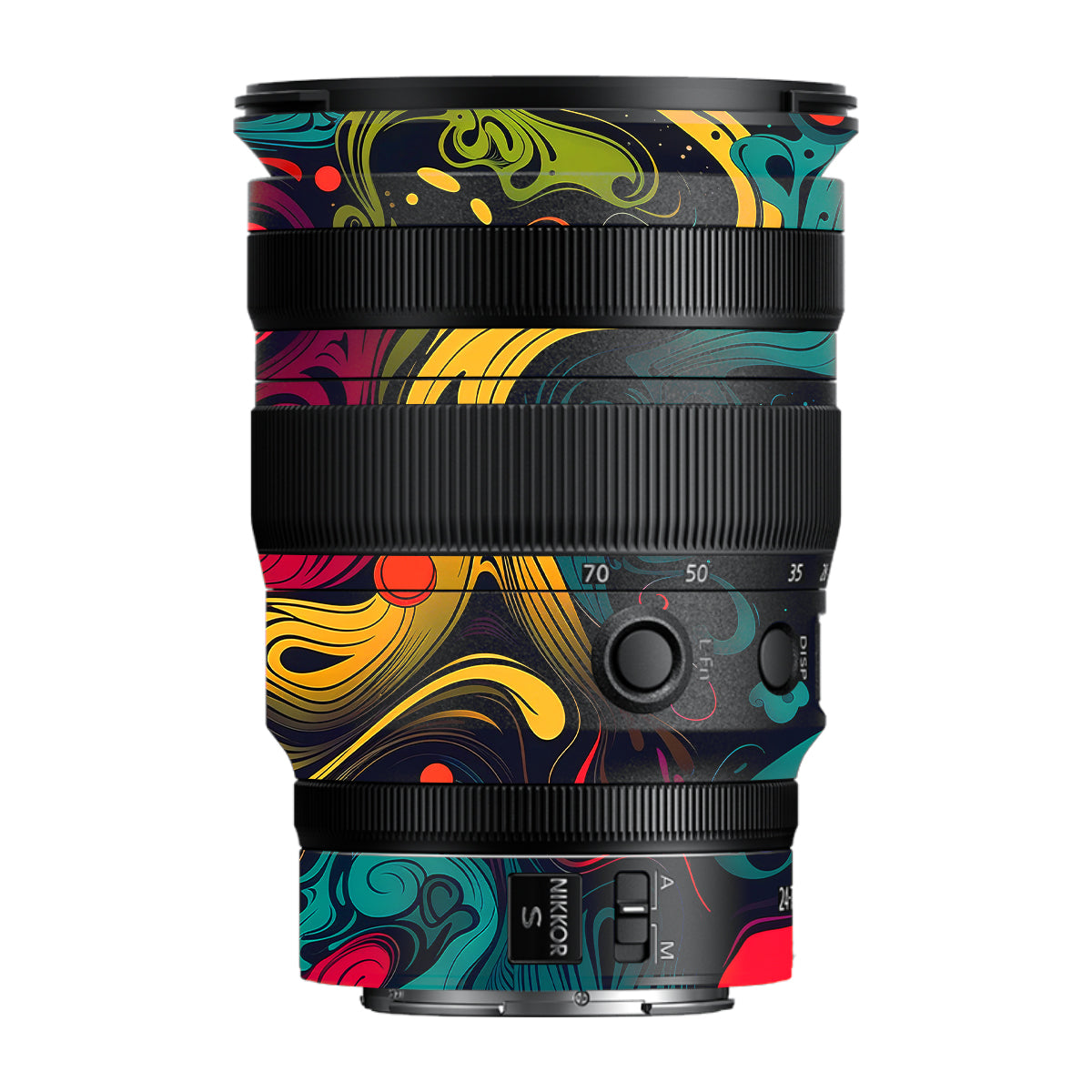 Psychedelic Color Swirl Nikon Nikkor Z 24-70MM F/2.8 S Camera Lens Skin