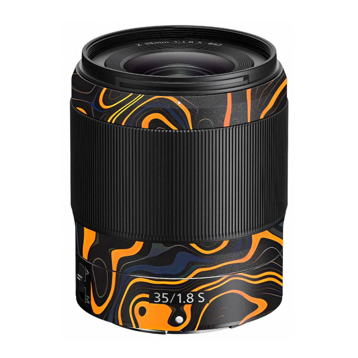 Amber Topographic Waves Nikon Nikkor Z 35mm F/1.8 S Camera Lens Skin
