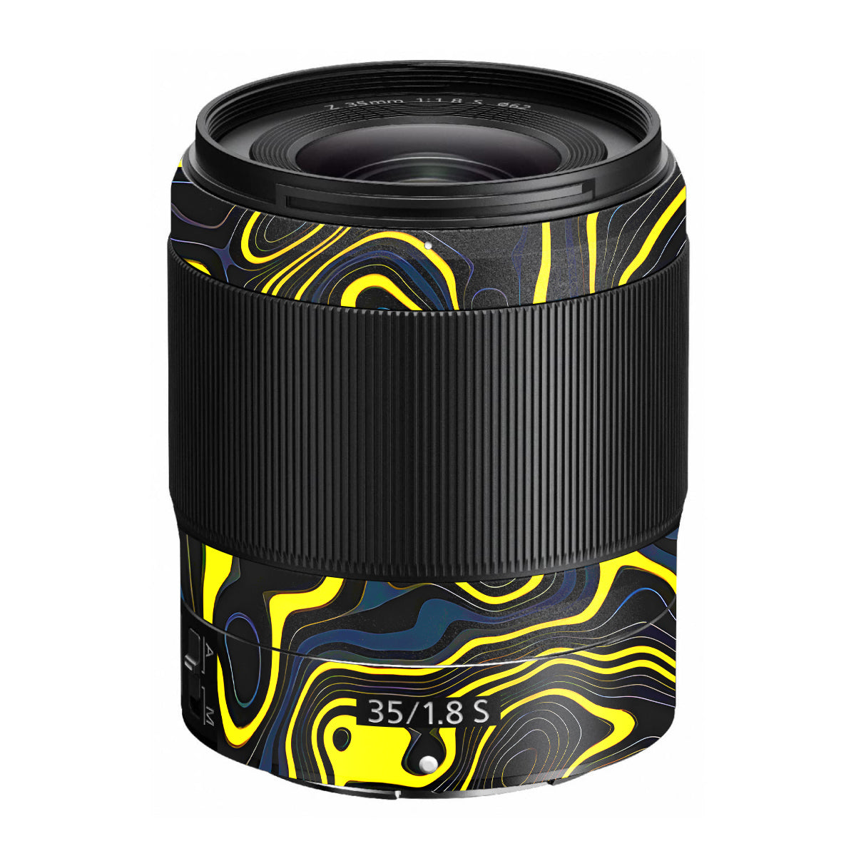 Neon Lava Contours Nikon Nikkor Z 35mm F/1.8 S Camera Lens Skin