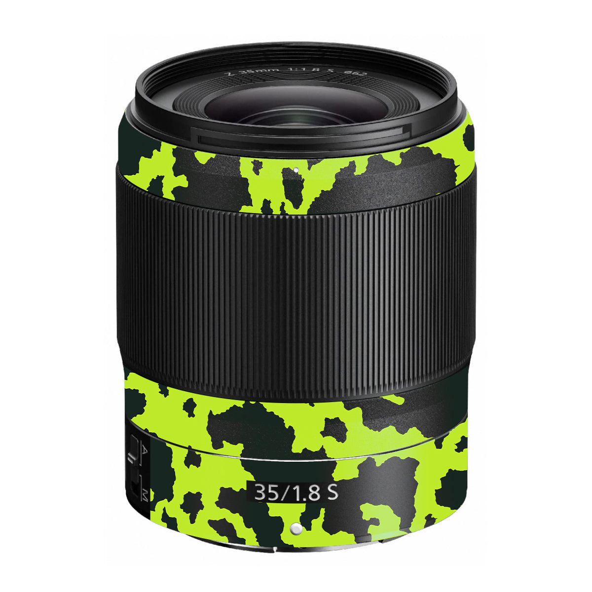 Neon Green Splatter Nikon Nikkor Z 35mm F/1.8 S Camera Lens Skin