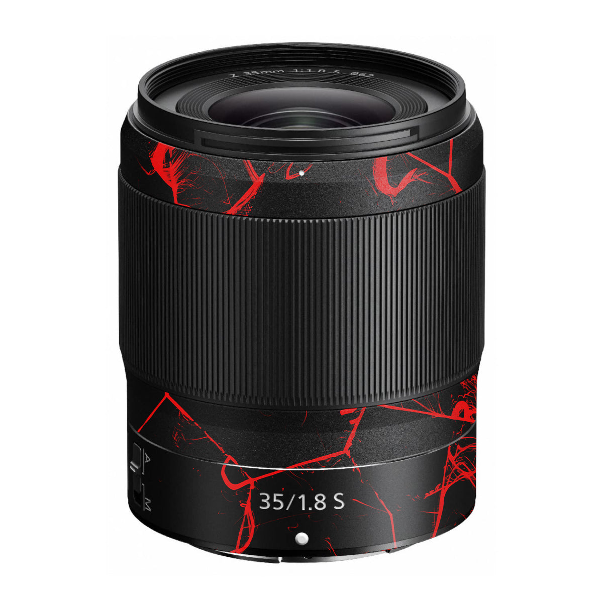 Red Neural Grid Nikon Nikkor Z 35mm F/1.8 S Camera Lens Skin