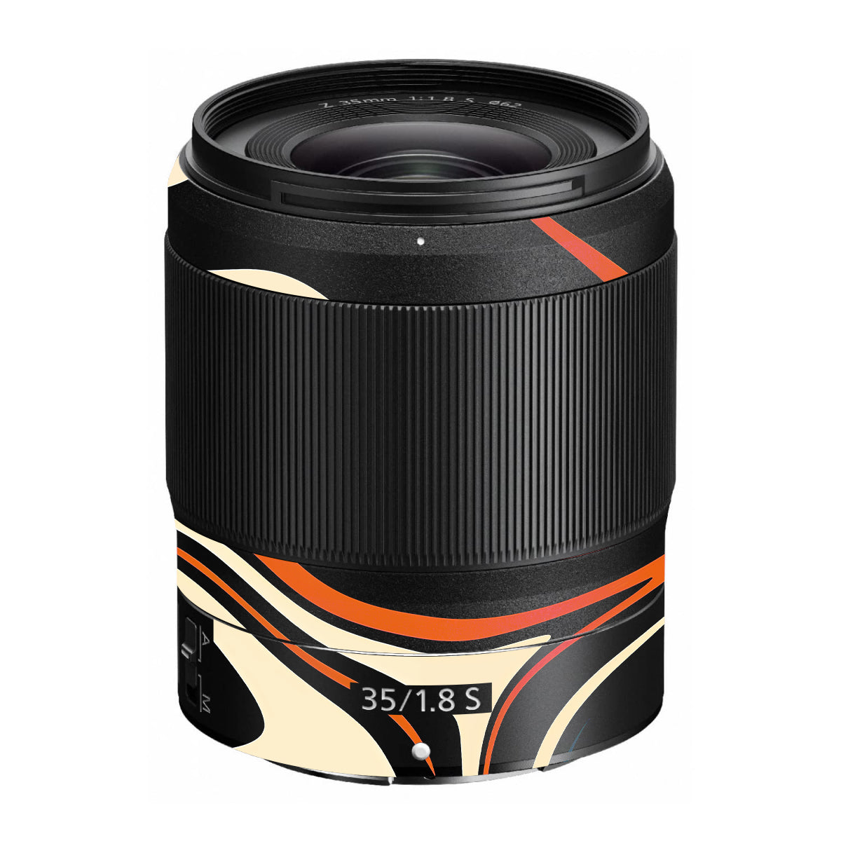 Mid-Century Abstract Swirl Nikon Nikkor Z 35mm F/1.8 S Camera Lens Skin