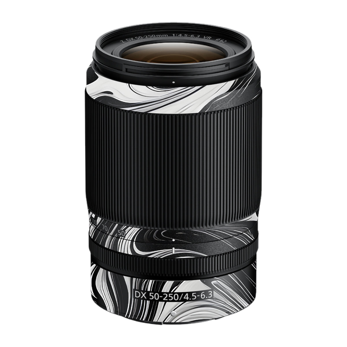 Black and White Marble Nikon Nikkor Z DX 50-250mm F/4.5-6.3 VR Camera Lens Skin