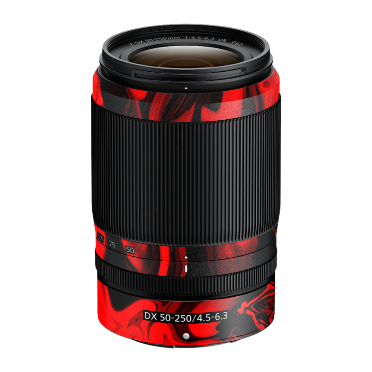 Red Lava Flow Nikon Nikkor Z DX 50-250mm F/4.5-6.3 VR Camera Lens Skin
