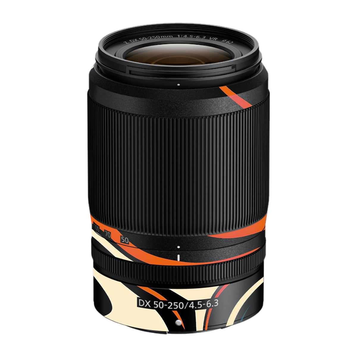 Mid-Century Abstract Swirl Nikon Nikkor Z DX 50-250mm F/4.5-6.3 VR Camera Lens Skin