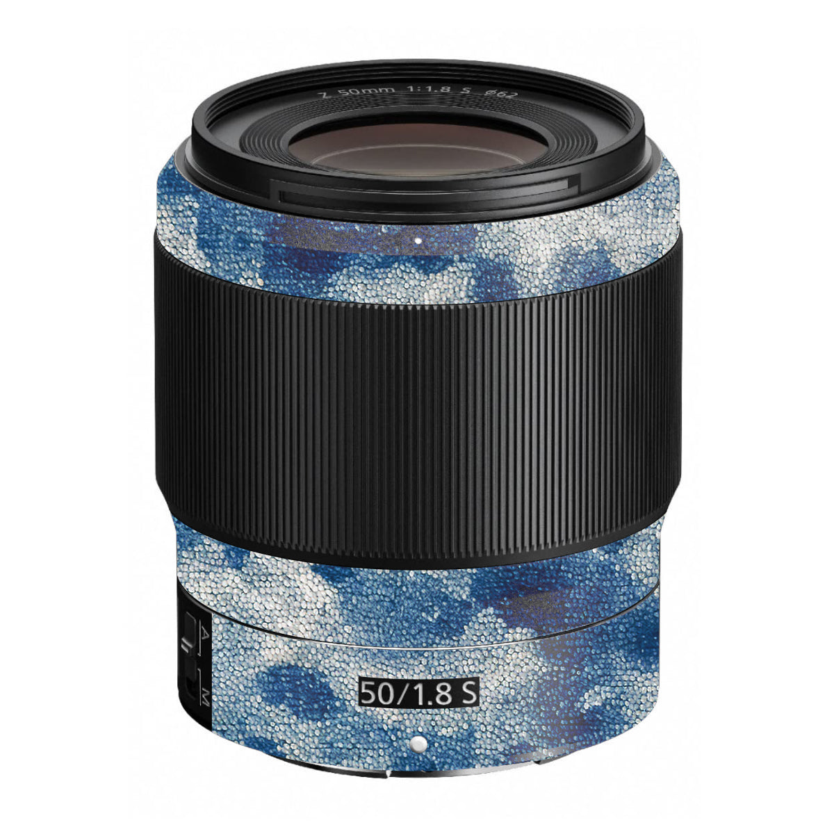 Blue Watercolor Fabric Nikon Nikkor Z 50mm F/1.8 S Camera Lens Skin