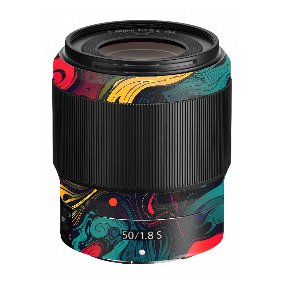 Psychedelic Color Swirl Nikon Nikkor Z 50mm F/1.8 S Camera Lens Skin