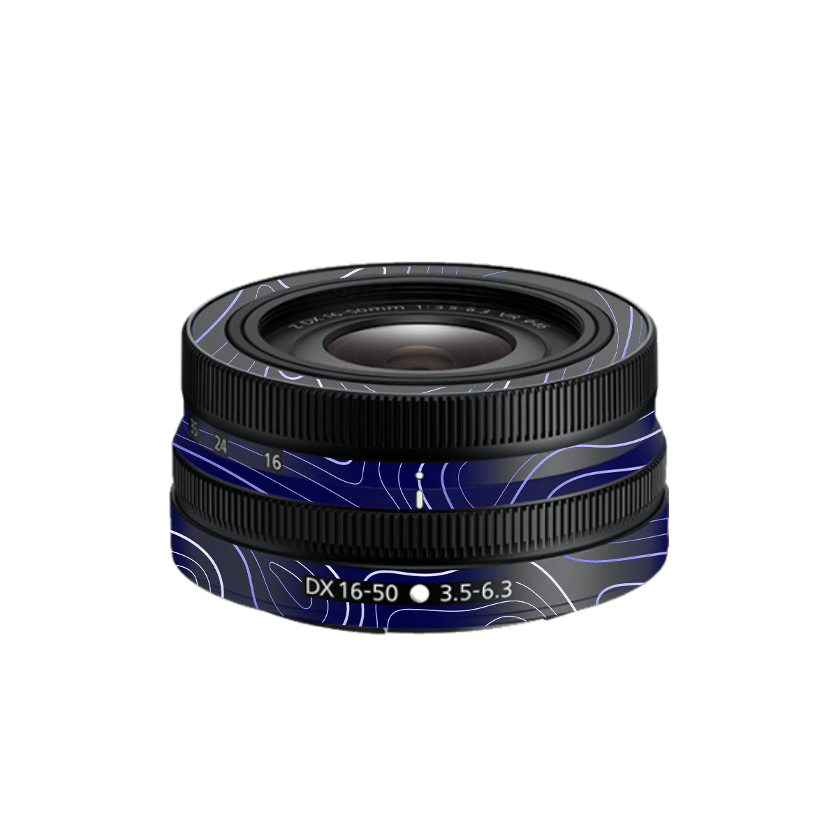Deep Blue Contour Nikon Nikkor Z DX 16-50mm F/3.5-6.3 VR Camera Lens Skin
