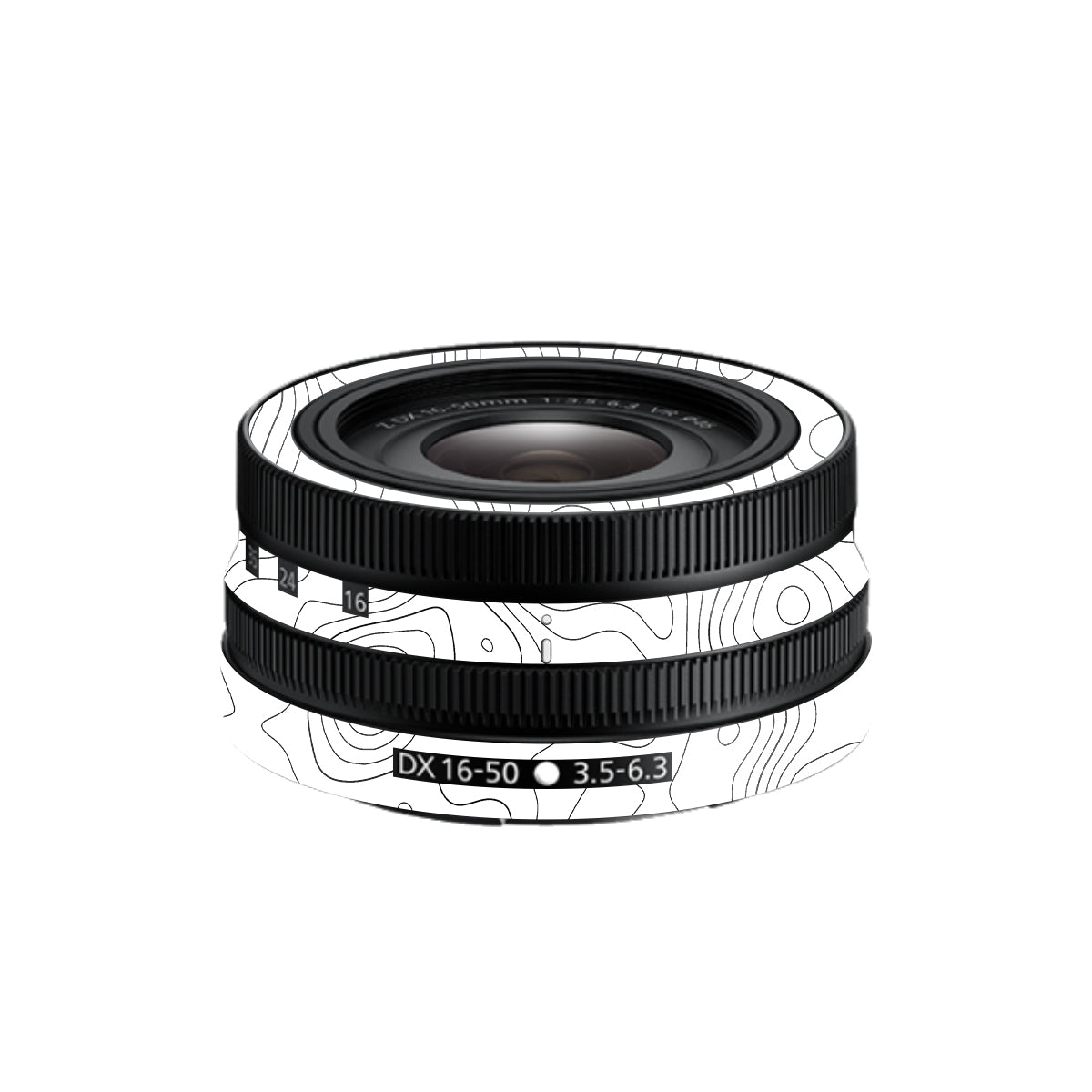 White Contour Design Nikon Nikkor Z DX 16-50mm F/3.5-6.3 VR Camera Lens Skin