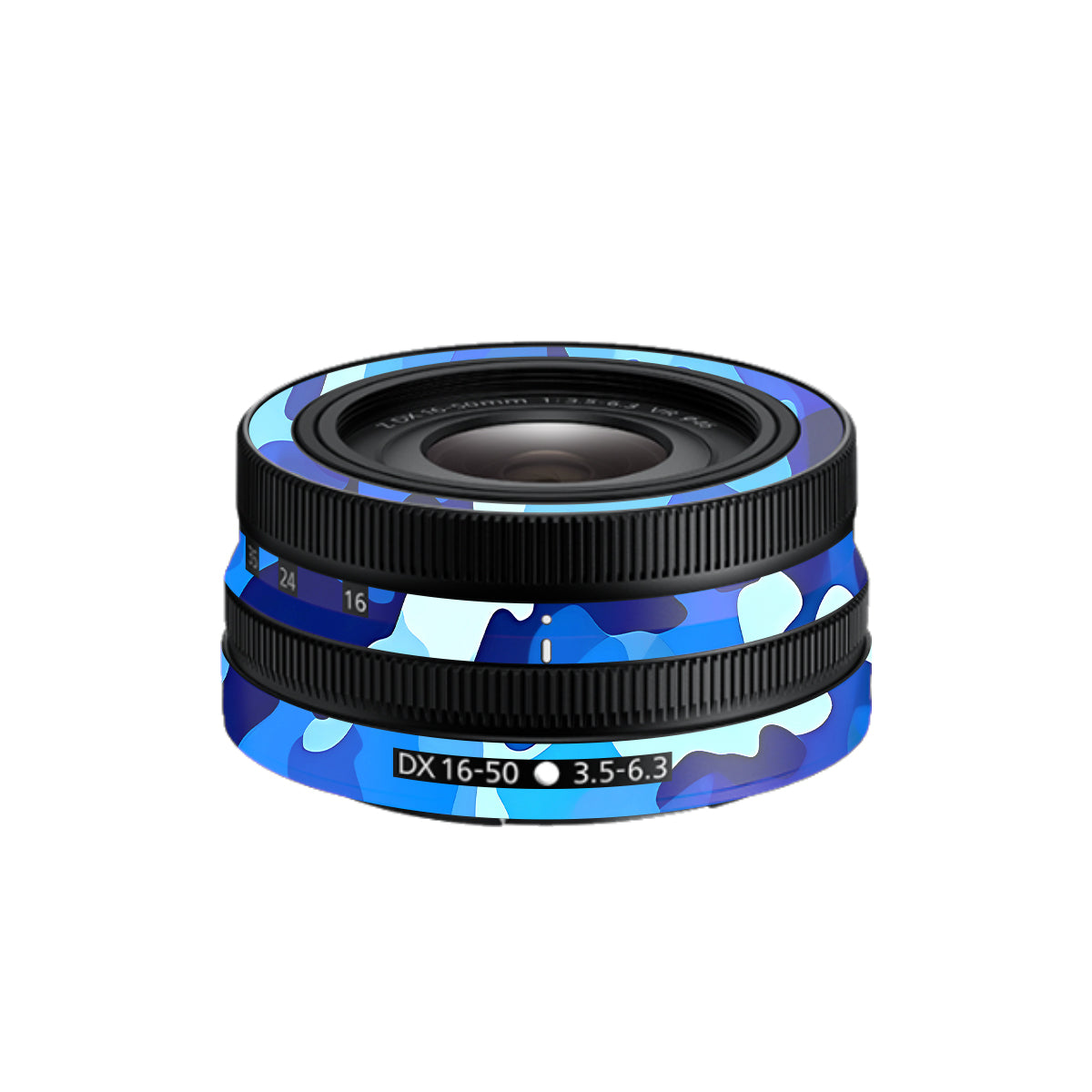 Arctic Blue Camo Pattern Nikon Nikkor Z DX 16-50mm F/3.5-6.3 VR Camera Lens Skin