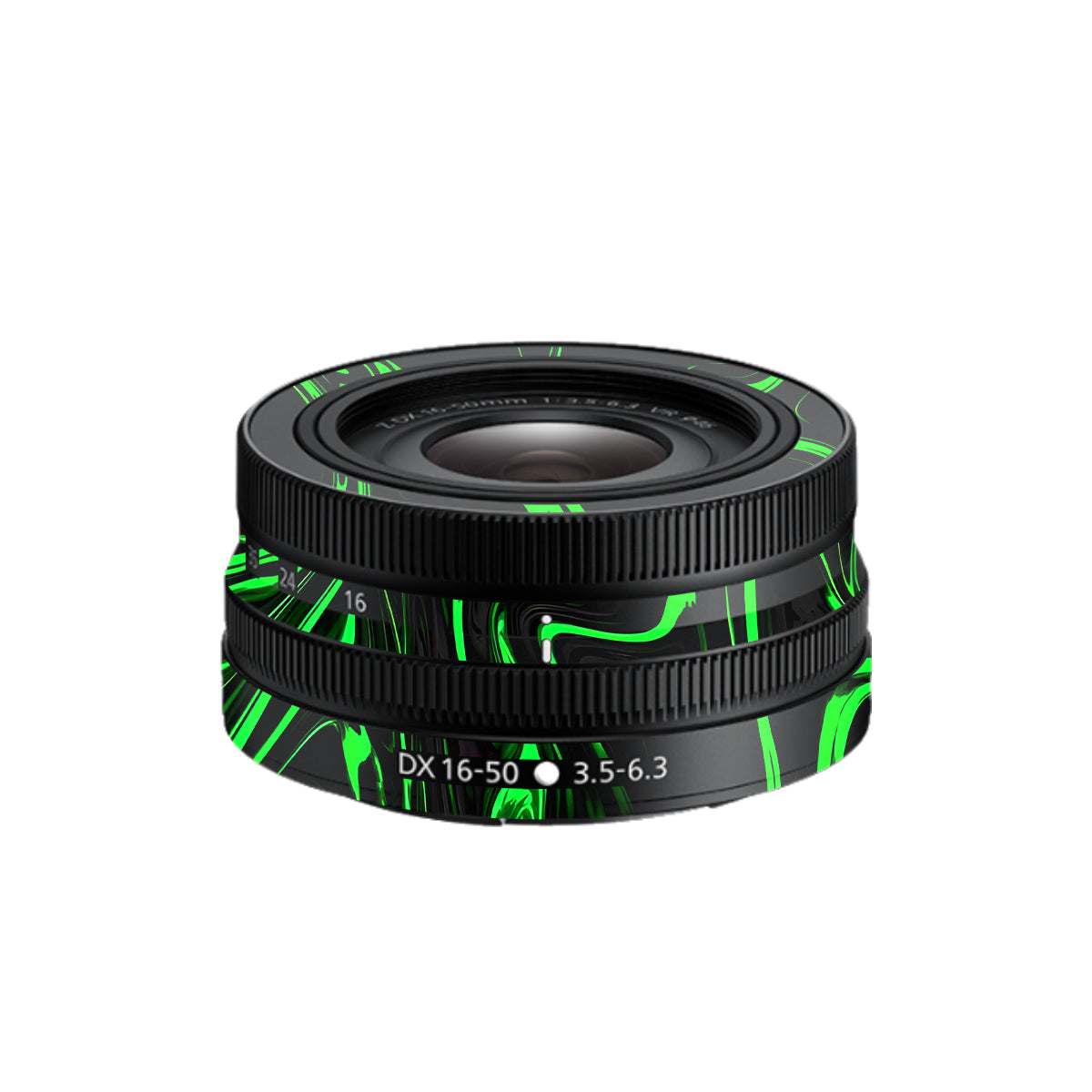 Green Liquid Pattern Nikon Nikkor Z DX 16-50mm F/3.5-6.3 VR Camera Lens Skin