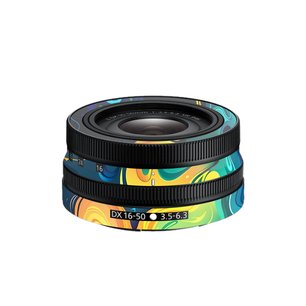 Rainbow Liquid Fusion Nikon Nikkor Z DX 16-50mm F/3.5-6.3 VR Camera Lens Skin