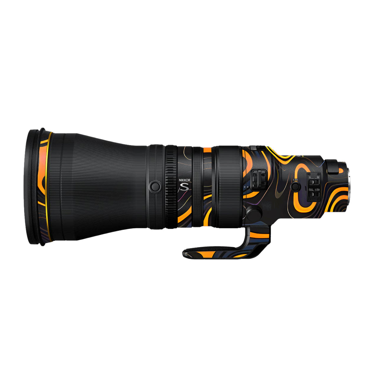 Amber Topographic Waves Nikon Nikkor Z 600mm F/4 TC VR S Camera Lens Skin