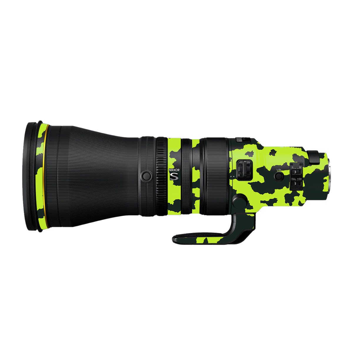 Neon Green Splatter Nikon Nikkor Z 600mm F/4 TC VR S Camera Lens Skin