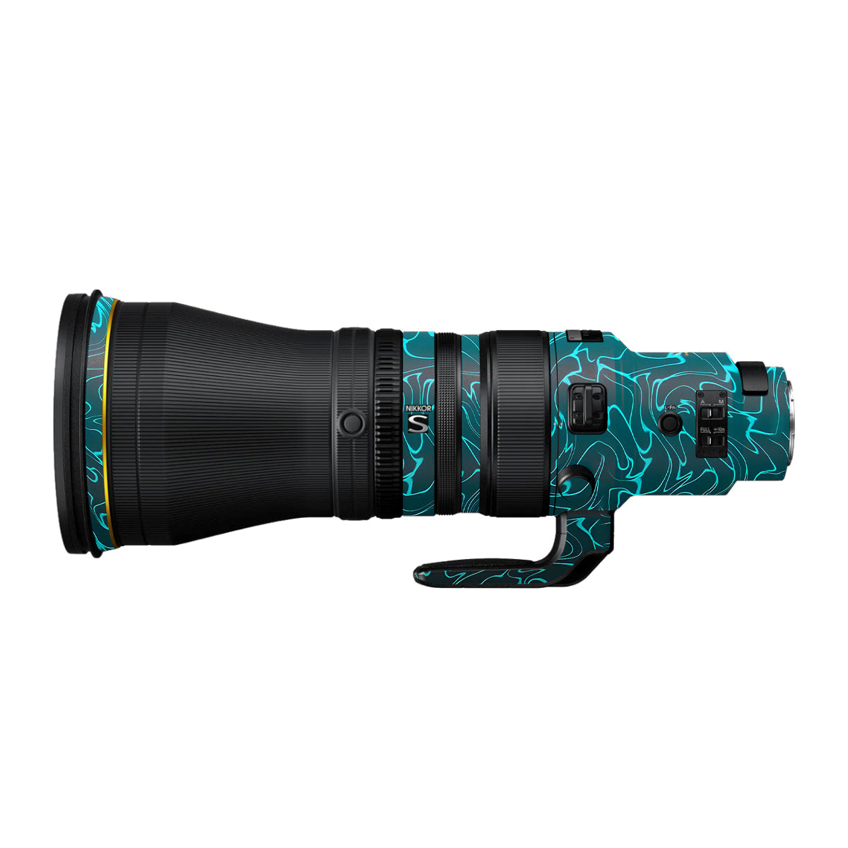 Cyan Blue to Black Gradient Nikon Nikkor Z 600mm F/4 TC VR S Camera Lens Skin
