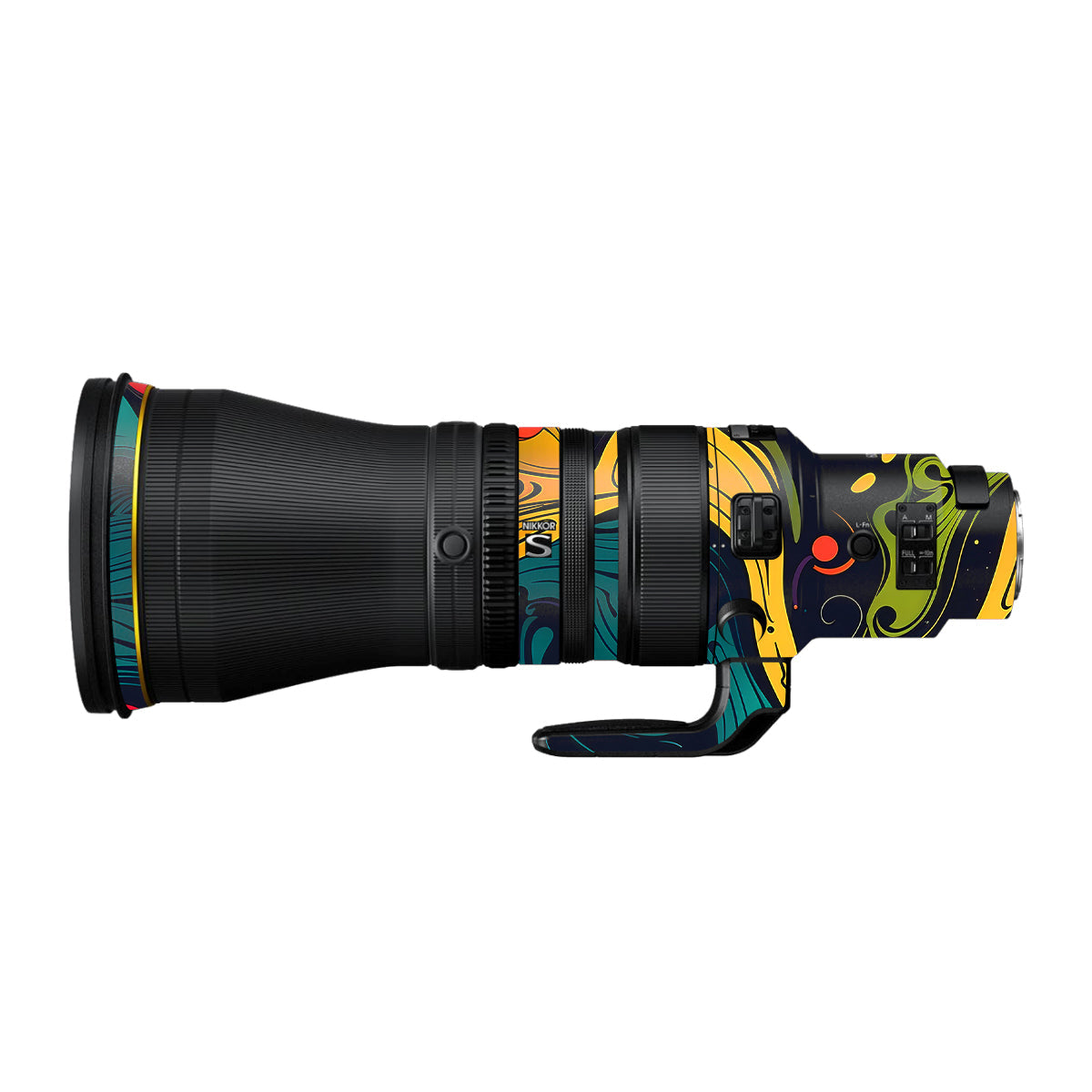 Psychedelic Color Swirl Nikon Nikkor Z 600mm F/4 TC VR S Camera Lens Skin