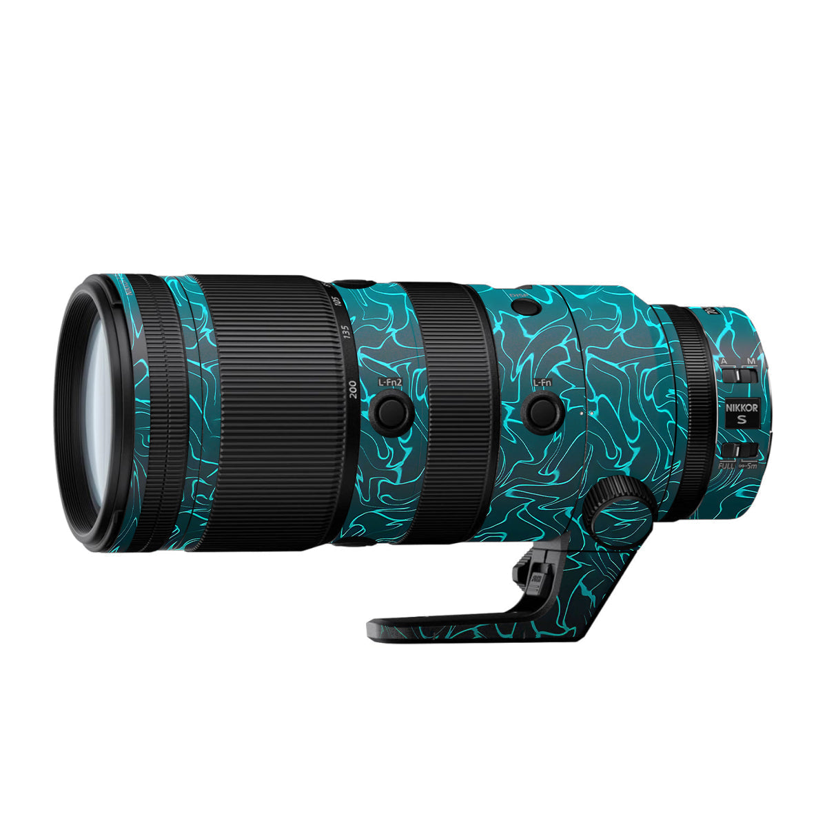 Cyan Blue to Black Gradient Nikon Nikkor Z 70-200mm F/2.8 Camera Lens Skin