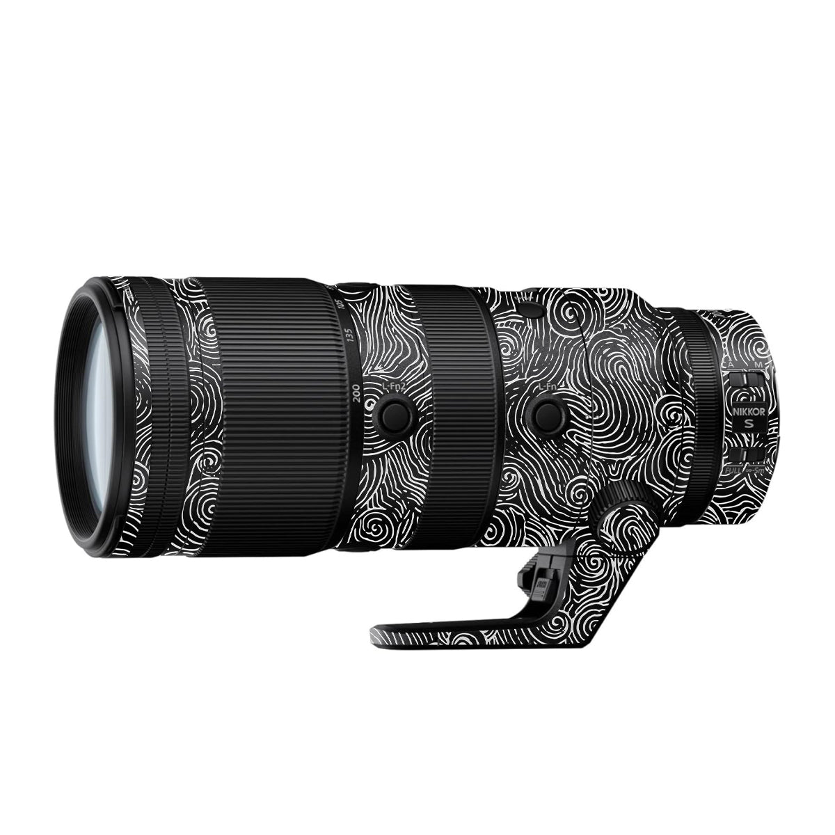 White Spirals Nikon Nikkor Z 70-200mm F/2.8 Camera Lens Skin