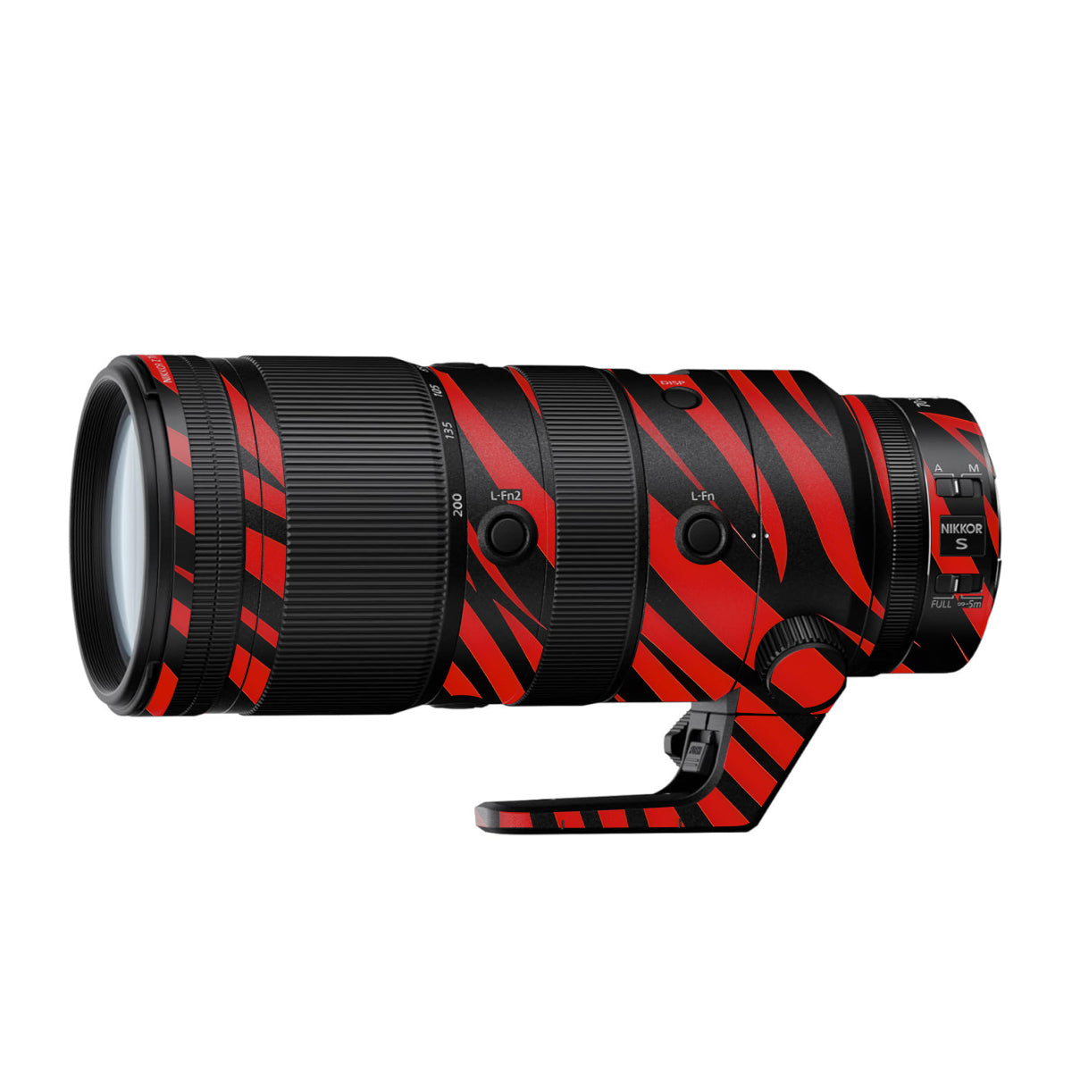 Red and Black Stripes Nikon Nikkor Z 70-200mm F/2.8 Camera Lens Skin