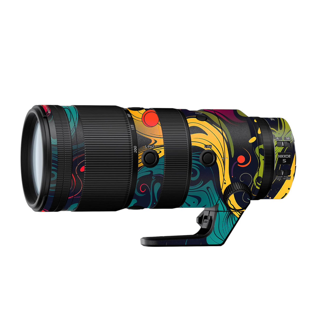 Psychedelic Color Swirl Nikon Nikkor Z 70-200mm F/2.8 Camera Lens Skin