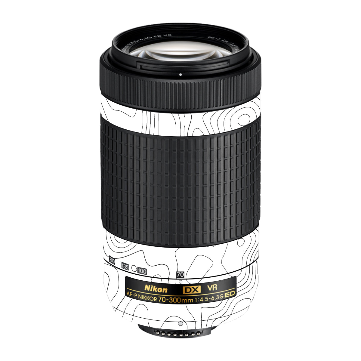 White Contour Design Nikon AF-P Nikkor 70-300mm F/4.5-6.3G ED VR Camera Lens Skin