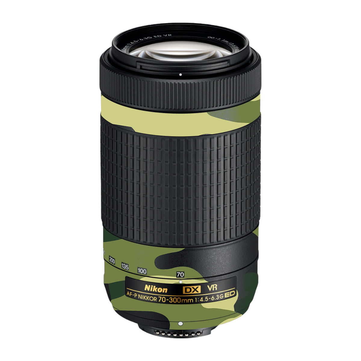 Forest Green Camo Nikon AF-P Nikkor 70-300mm F/4.5-6.3G ED VR Camera Lens Skin